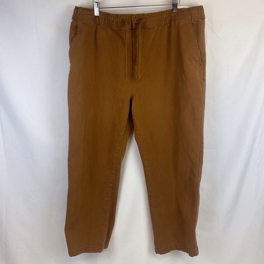 Mutual Weave Men's Relaxed Taper Elastic Waist Pull-On Chino Pant Size XL